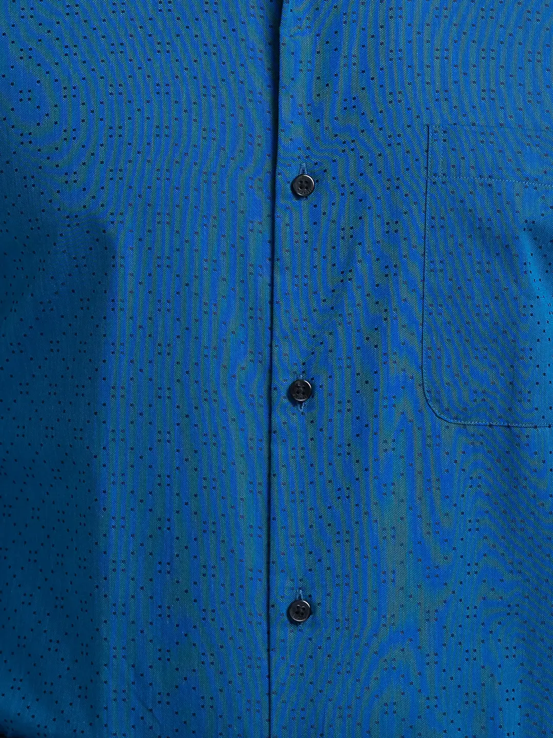 Men Blue Contemporary Fit Structure Cotton Shirts - Image 7