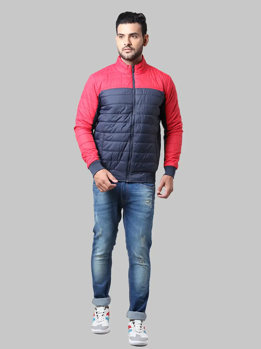 Men Blue Cut & Sew Polyester Full Sleeve Jackets - Image 5