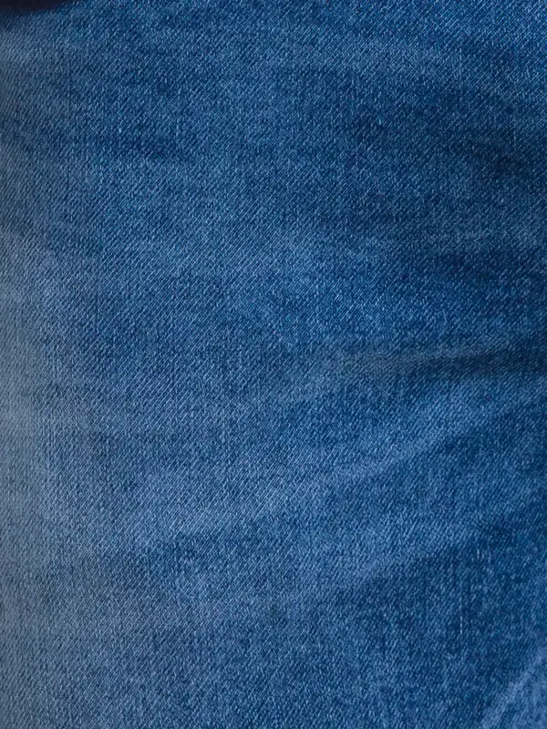 Men Blue Jogger Fit Jacquard Cotton Blend Jeans - Image 7