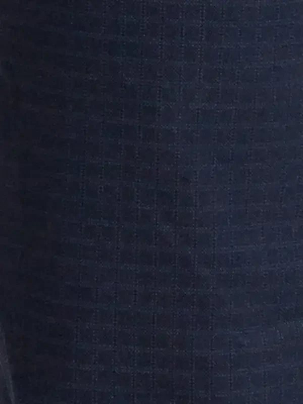 Men Blue Low Rise Tapered Fit Print Cotton Blend Trouser - Image 7