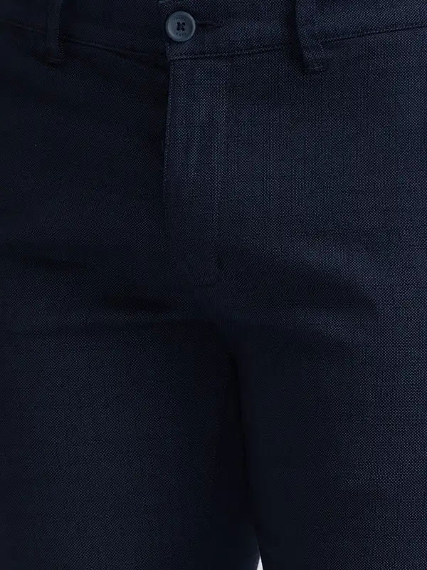 Men Blue Lrt Fit Print Cotton Blend Trouser - Image 6