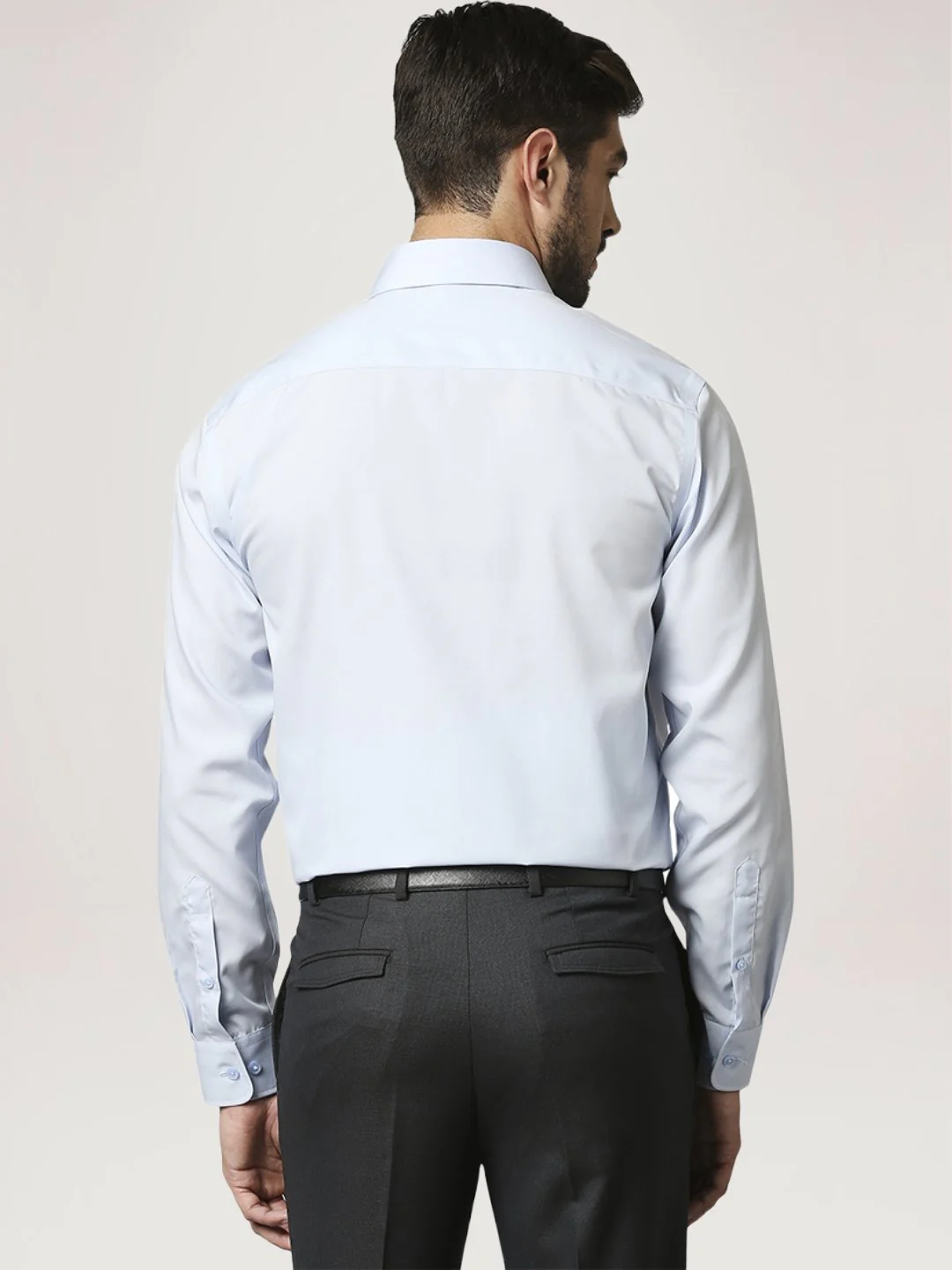 Men Blue Regular Fit Cotton Full Sleeve Ainsley Collar Shirts - Image 4