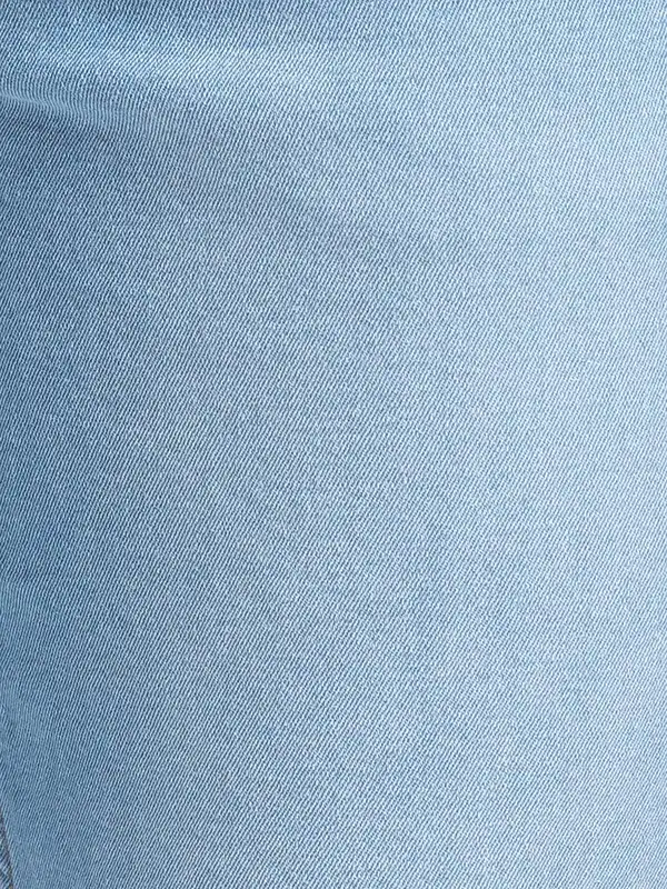 Men Blue Regular Fit Plain Cotton Blend Jeans - Image 7