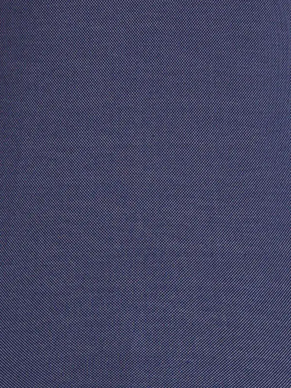 Men Blue Regular Fit Structure Cotton Round Neck Collar Polo T-Shirt - Image 7