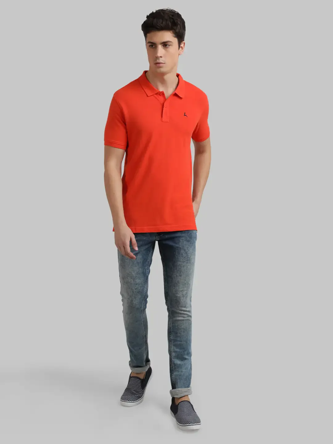 Men Blue Skinny Cropped Fit Knitted Cotton Blend Jeans - Image 5