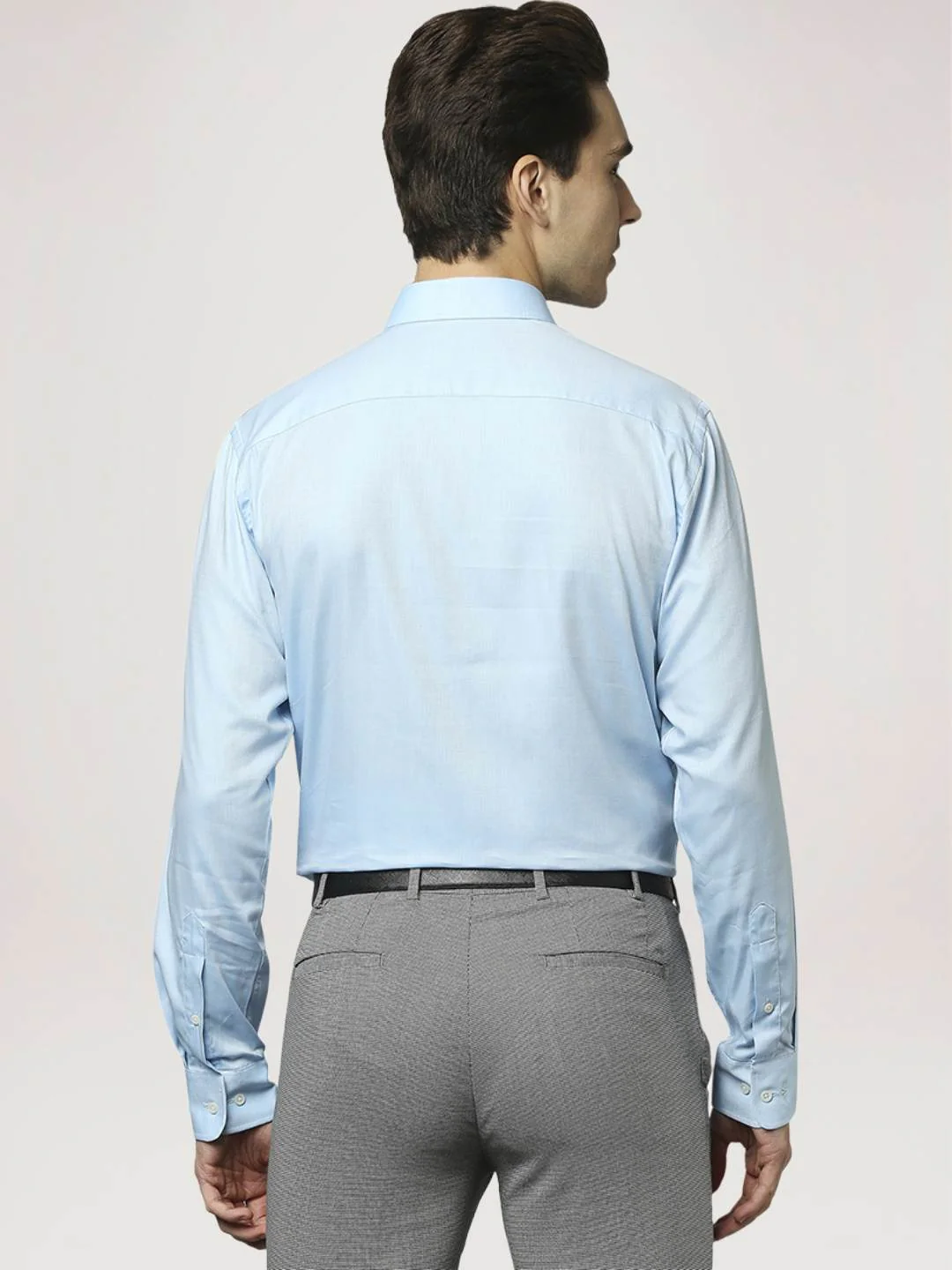 Men Blue Slim Fit Checks Cotton Blend Shirts - Image 4