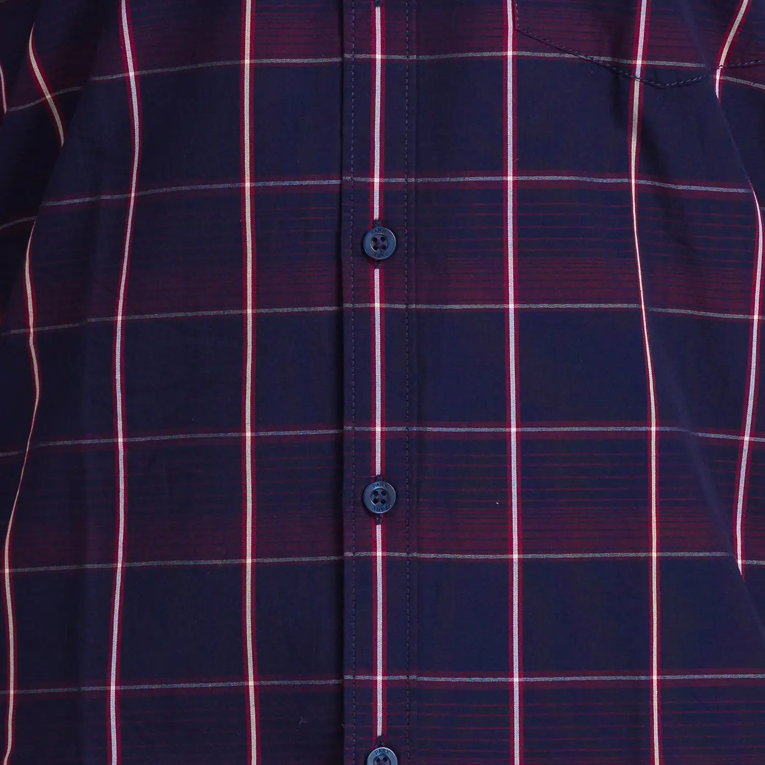 Men Blue Slim Fit Checks Cotton Full Sleeve Shirts - Image 7