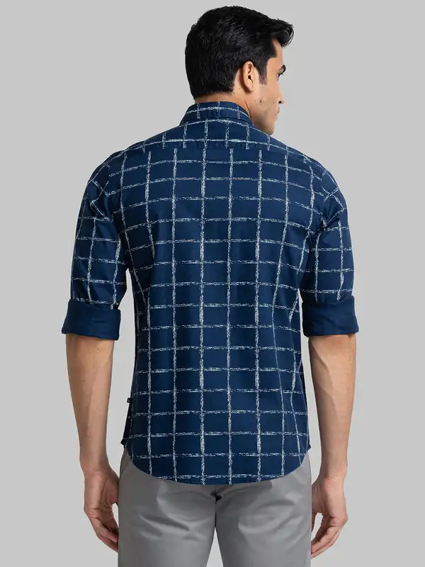 Parx Men Black Checks Slim Fit Cotton Casual Shirt - Image 4