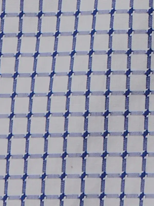 Men Blue Slim Fit Checks Cotton Shirts - Image 7