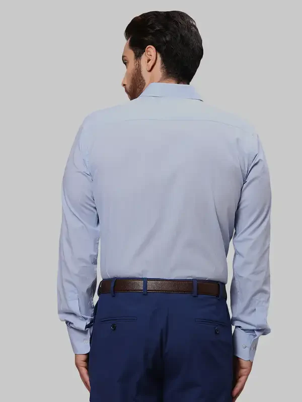 Men Blue Slim Fit Checks Cotton Shirts - Image 5