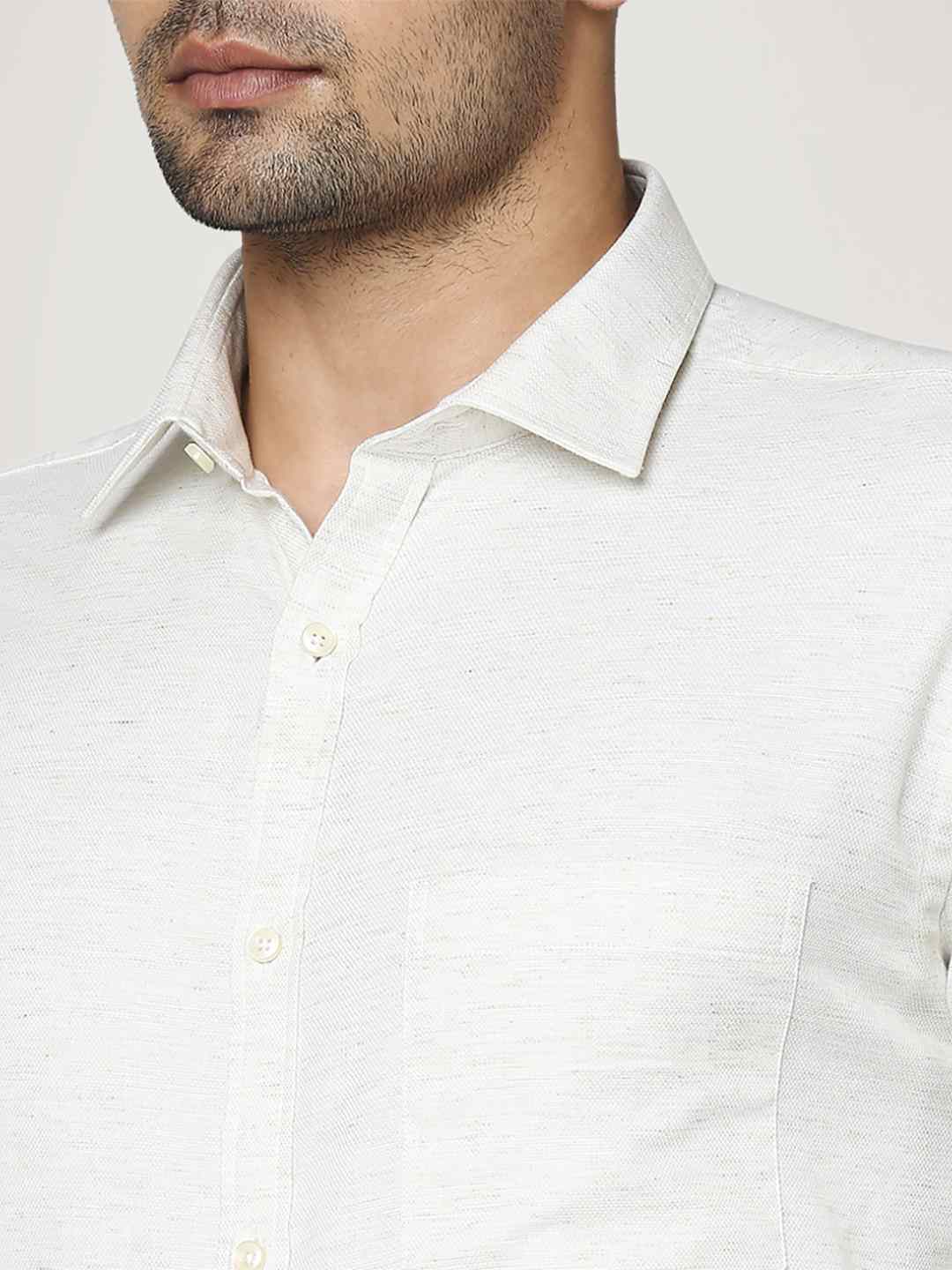 Men Blue Slim Fit Checks Cotton Shirts - Image 2