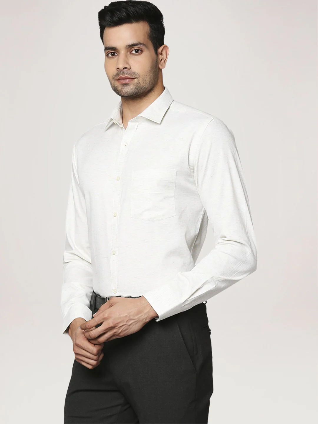 Men Blue Slim Fit Checks Cotton Shirts - Image 4