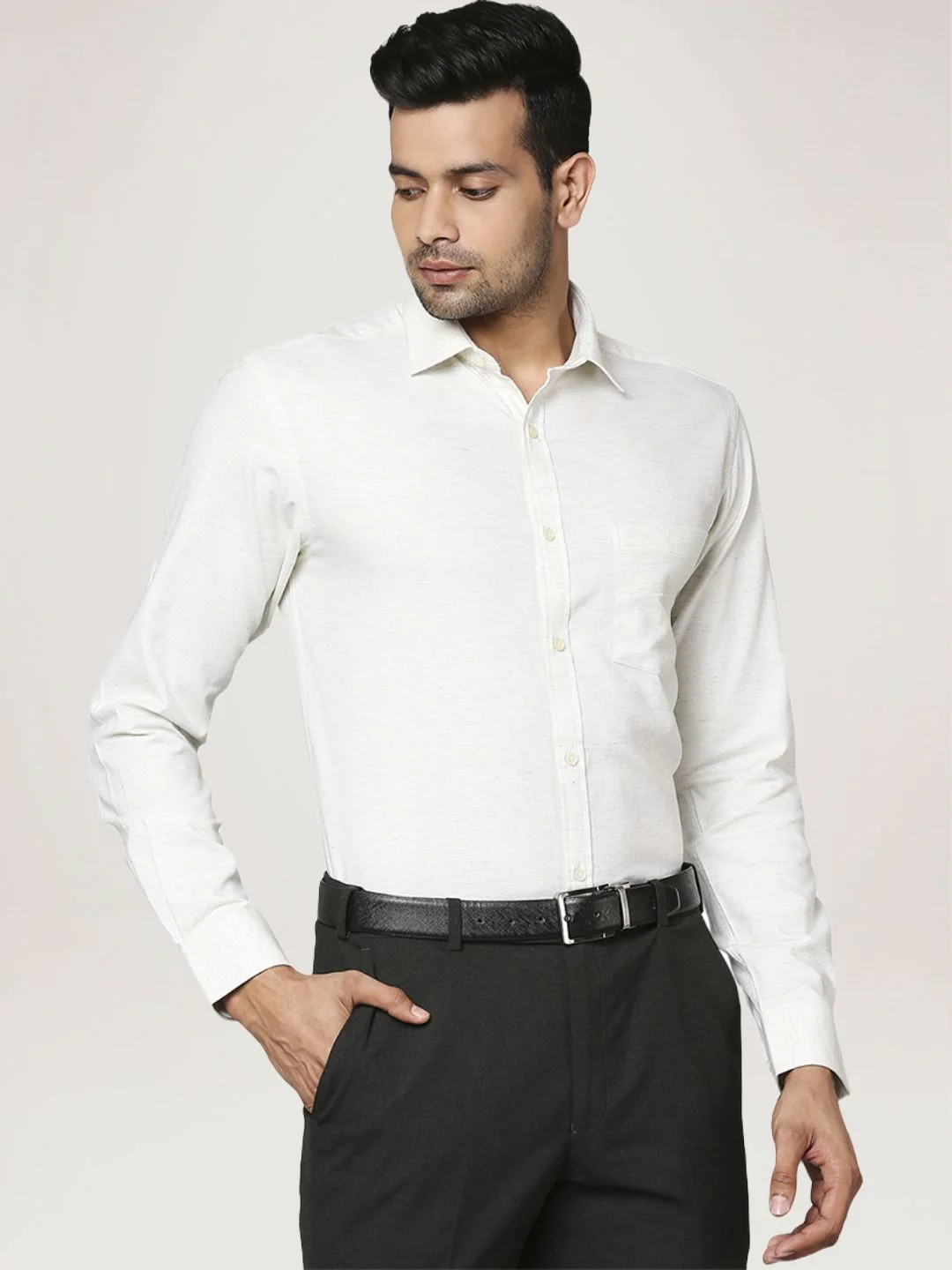 Men Blue Slim Fit Checks Cotton Shirts - Image 5