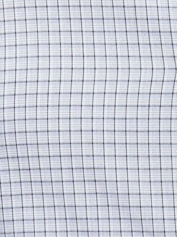 Men Blue Slim Fit Checks Cotton Shirts - Image 7