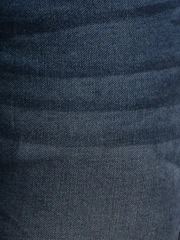 Men Blue Slim Fit Dobby Cotton Blend Jeans - Image 7