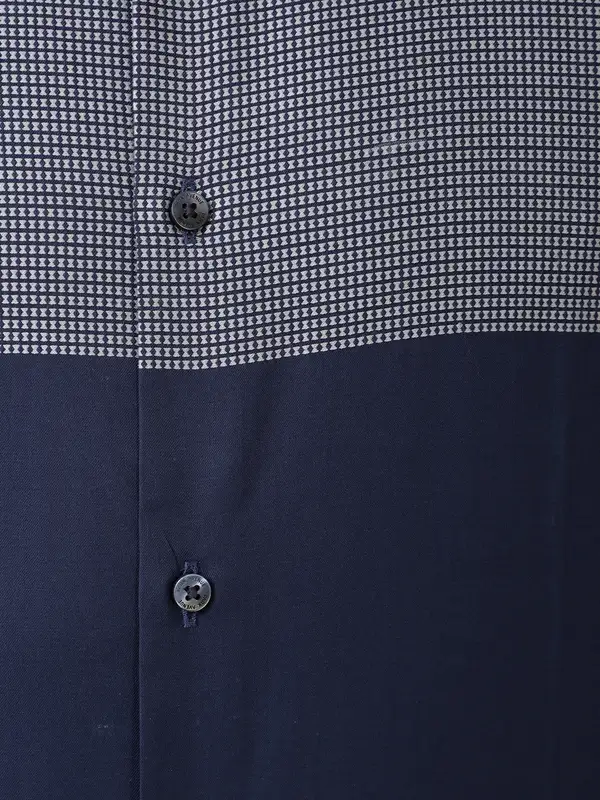 Men Blue Slim Fit Engineered Cotton Shirts - Image 7