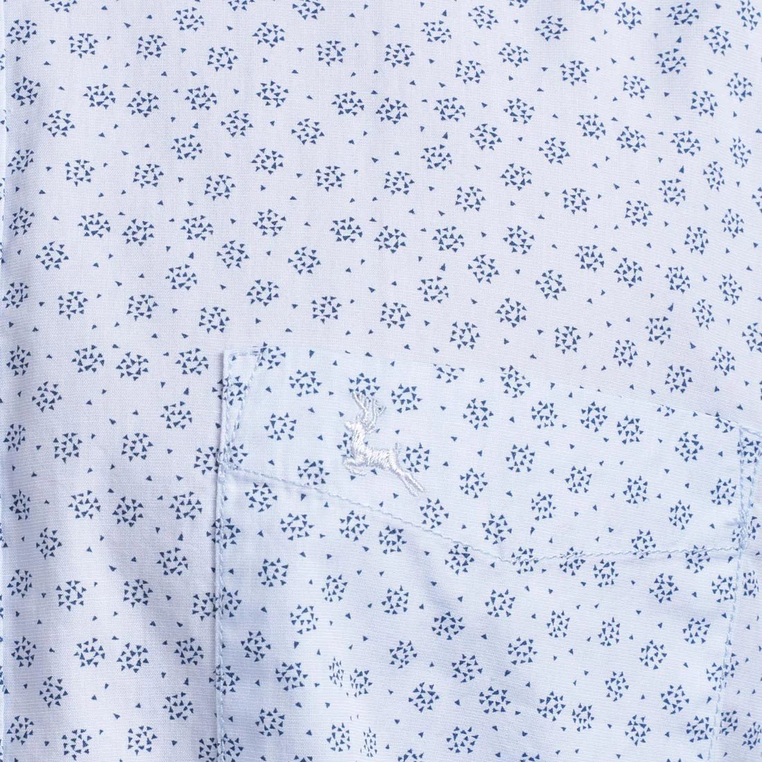 Men Blue Slim Fit Print Cotton Full Sleeve Shirts - Image 7