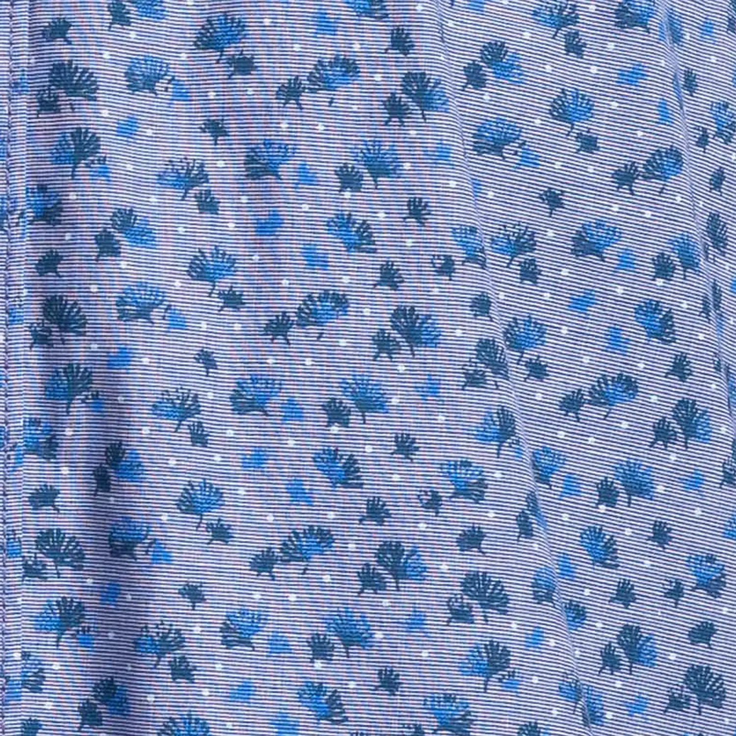 Men Blue Slim Fit Print Cotton Full Sleeve Shirts - Image 7