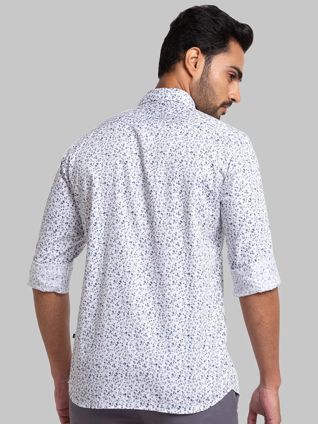 Parx Men White Printed Slim Fit Cotton Casual Shirt - Image 4