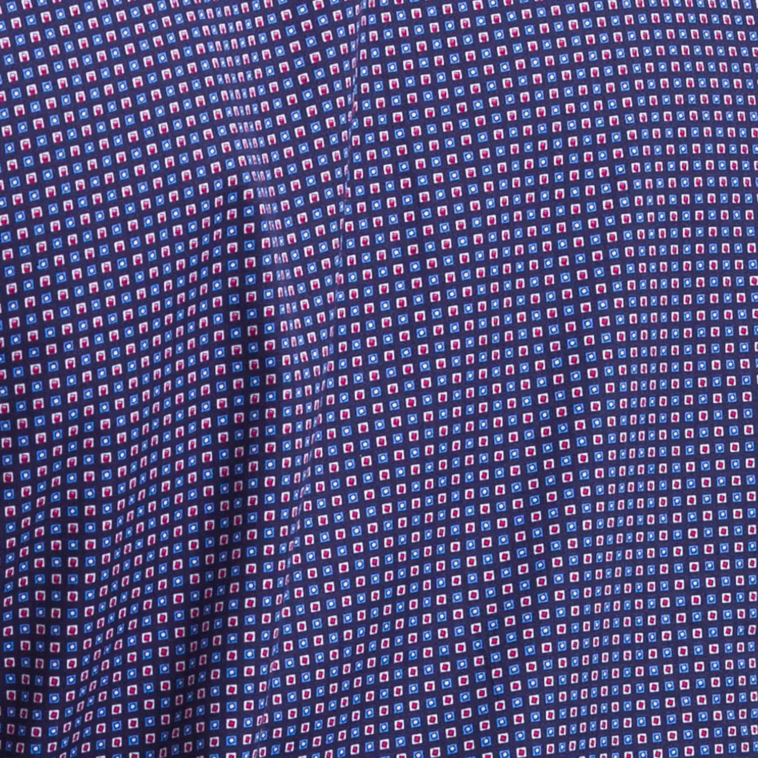 Men Blue Slim Fit Print Cotton Full Sleeve Shirts - Image 7
