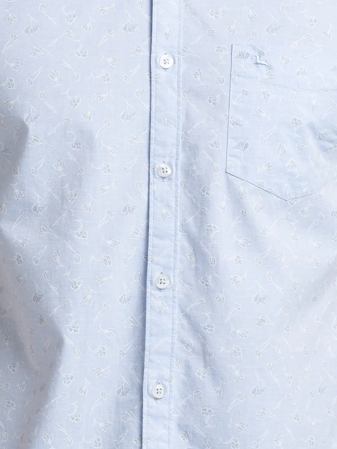 Parx Men Blue Slim Fit Printed Cotton Half Sleeve Shirts - Image 7