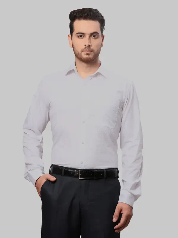 Men Blue Slim Fit Print Cotton Shirts