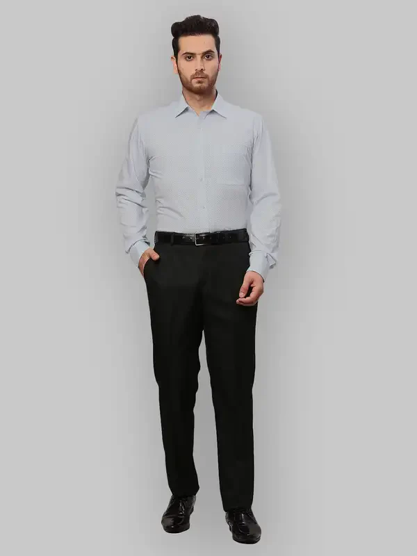 Men Blue Slim Fit Print Cotton Shirts - Image 5