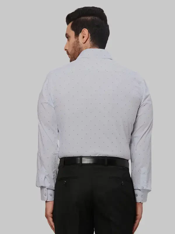 Raymond Men Blue Slim Fit Printed Cotton Shirts - Image 5