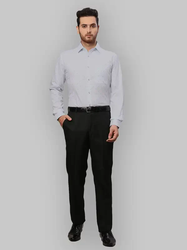 Raymond Men Blue Slim Fit Printed Cotton Shirts - Image 6