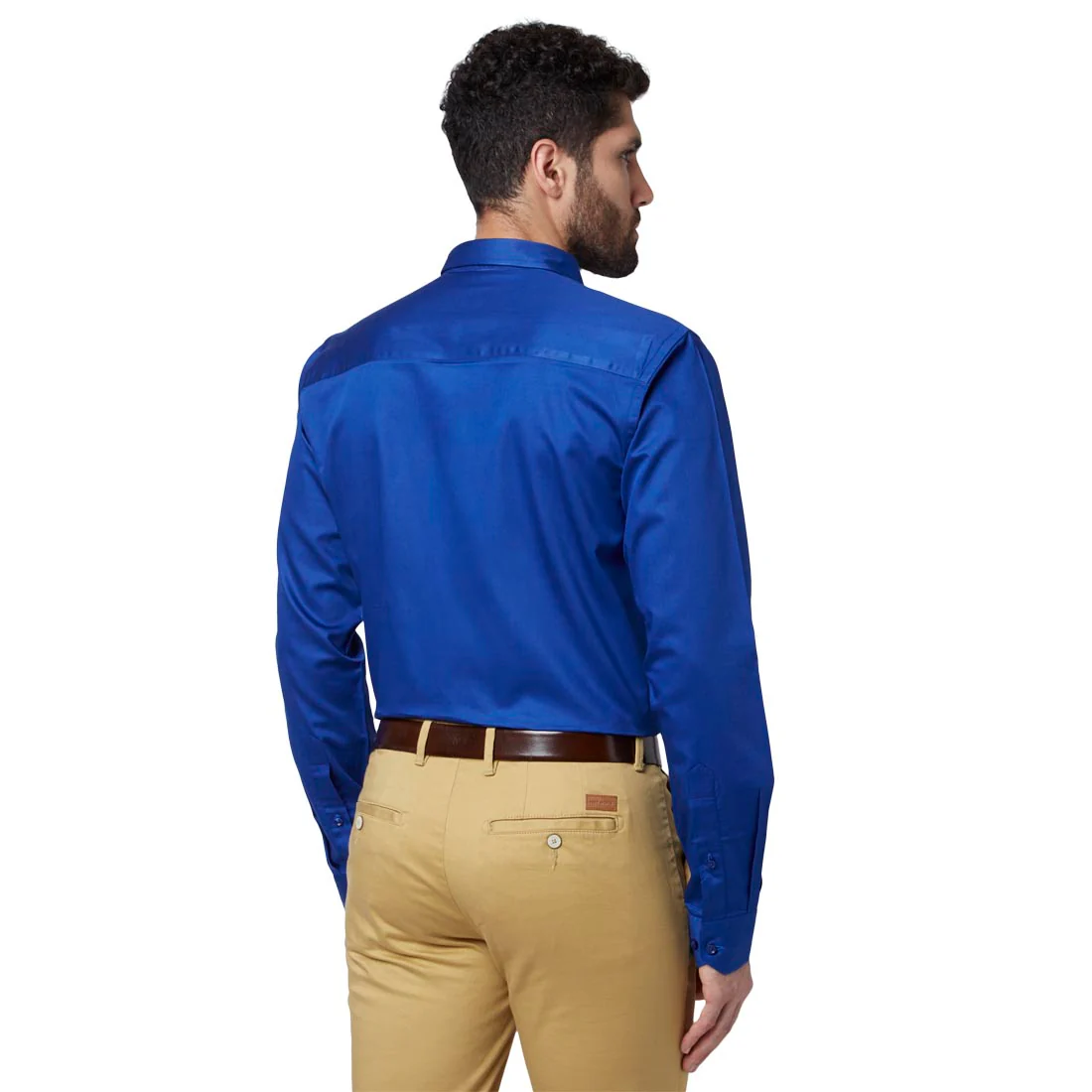 Men Blue Slim Fit Print Cotton Shirts - Image 4