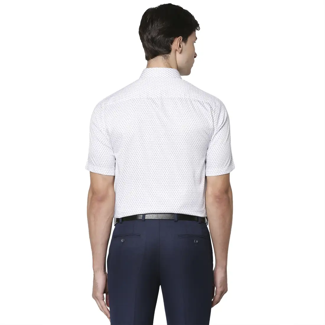 Men Blue Slim Fit Print Cotton Shirts - Image 4