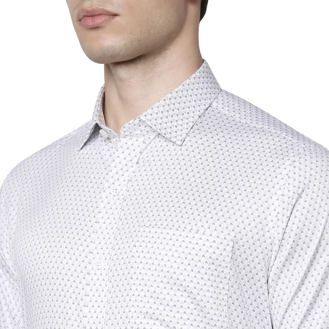 Men Blue Slim Fit Print Cotton Shirts - Image 6