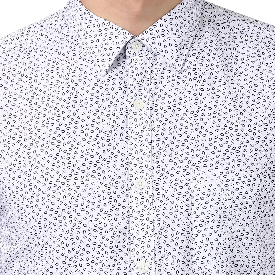 Men Blue Slim Fit Print Polyester Blend Full Sleeve Shirts - Image 5