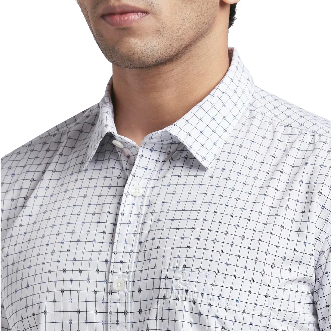 Men Blue Slim Fit Print Polyester Blend Full Sleeve Shirts - Image 6