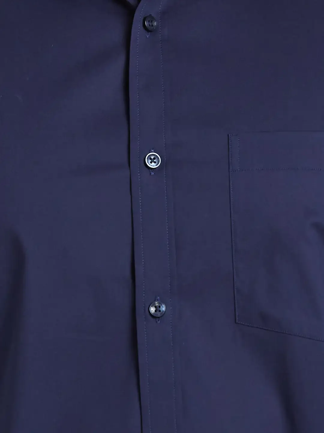 Men Blue Slim Fit Solid Cotton Blend Shirts - Image 7