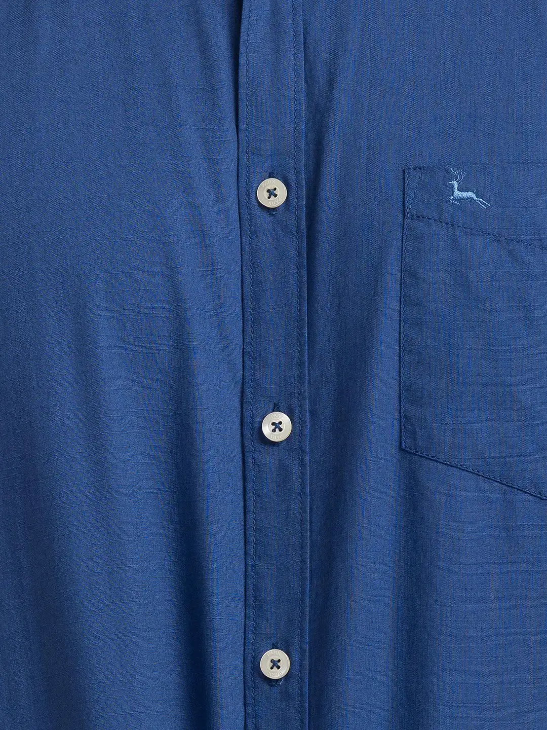 Men Blue Slim Fit Solid Cotton Full Sleeve Cutaway Collar Shirts - Image 7