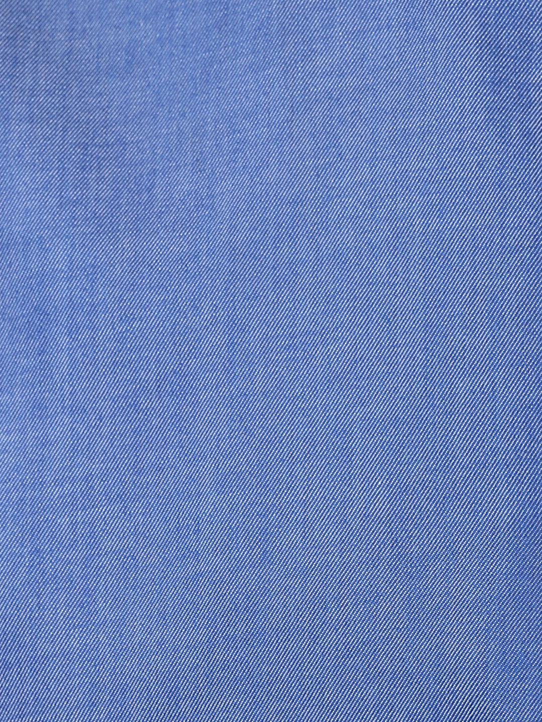 Men Blue Slim Fit Solid Cotton Full Sleeve Shirts - Image 6
