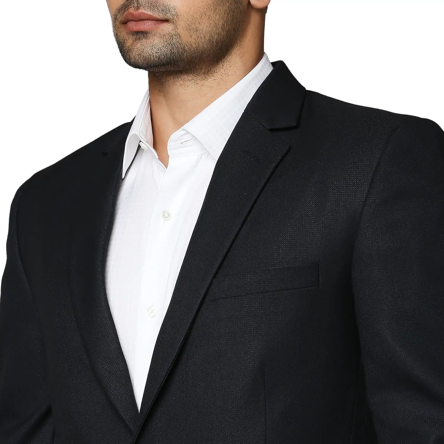 Men Blue Slim Fit Solid Polyester Blend Jackets - Image 6