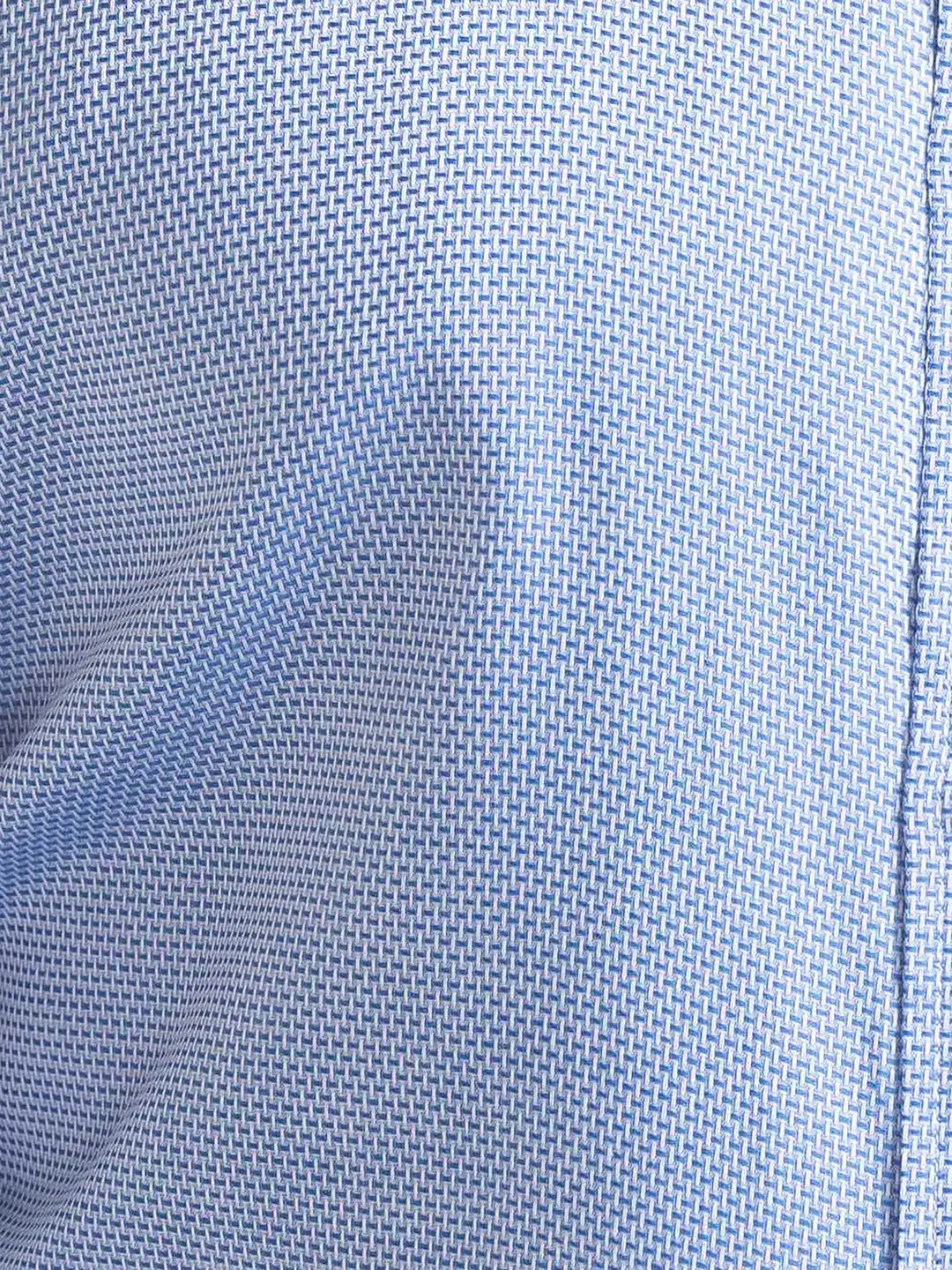 Men Blue Slim Fit Structure Cotton Shirts - Image 7