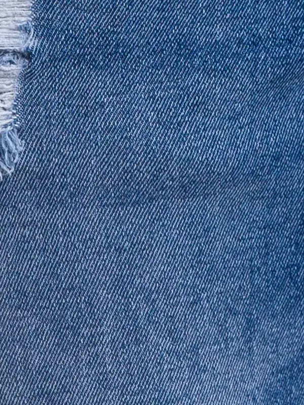 Men Blue Slim Tapered Fit Jacquard Cotton Blend Jeans - Image 7
