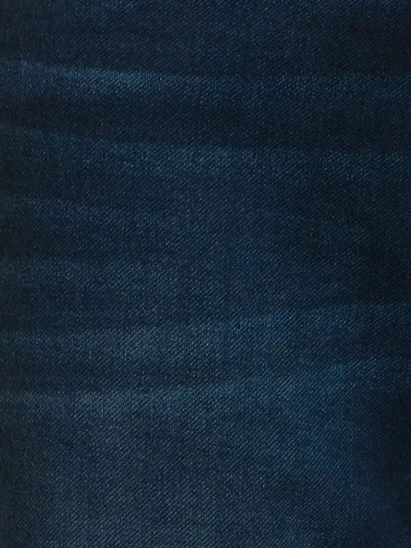 Men Blue Slim Tapered Fit Jacquard Cotton Blend Jeans - Image 7