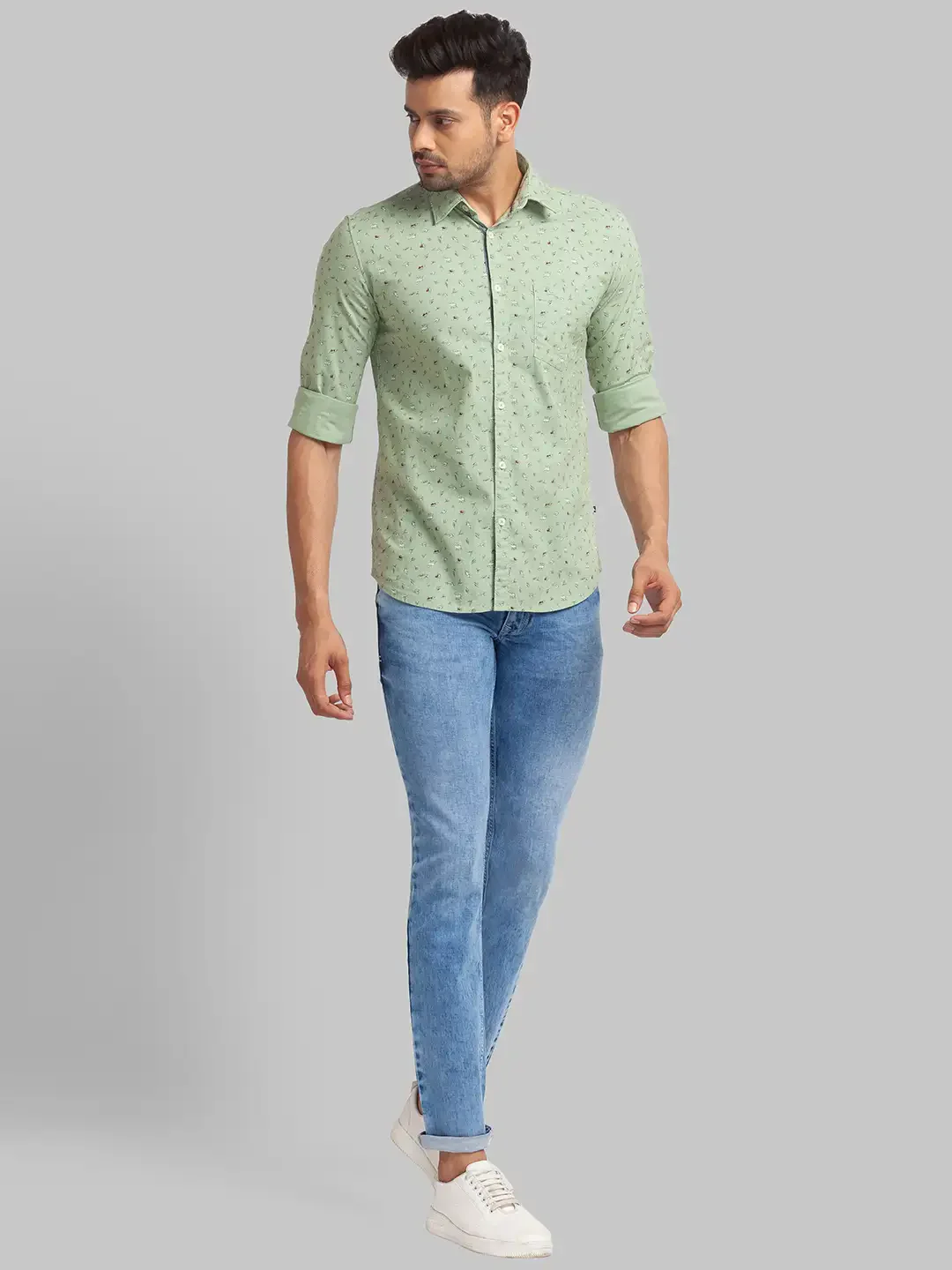 Parx Men Blue Slim Tapered Fit Plain Jeans - Image 5