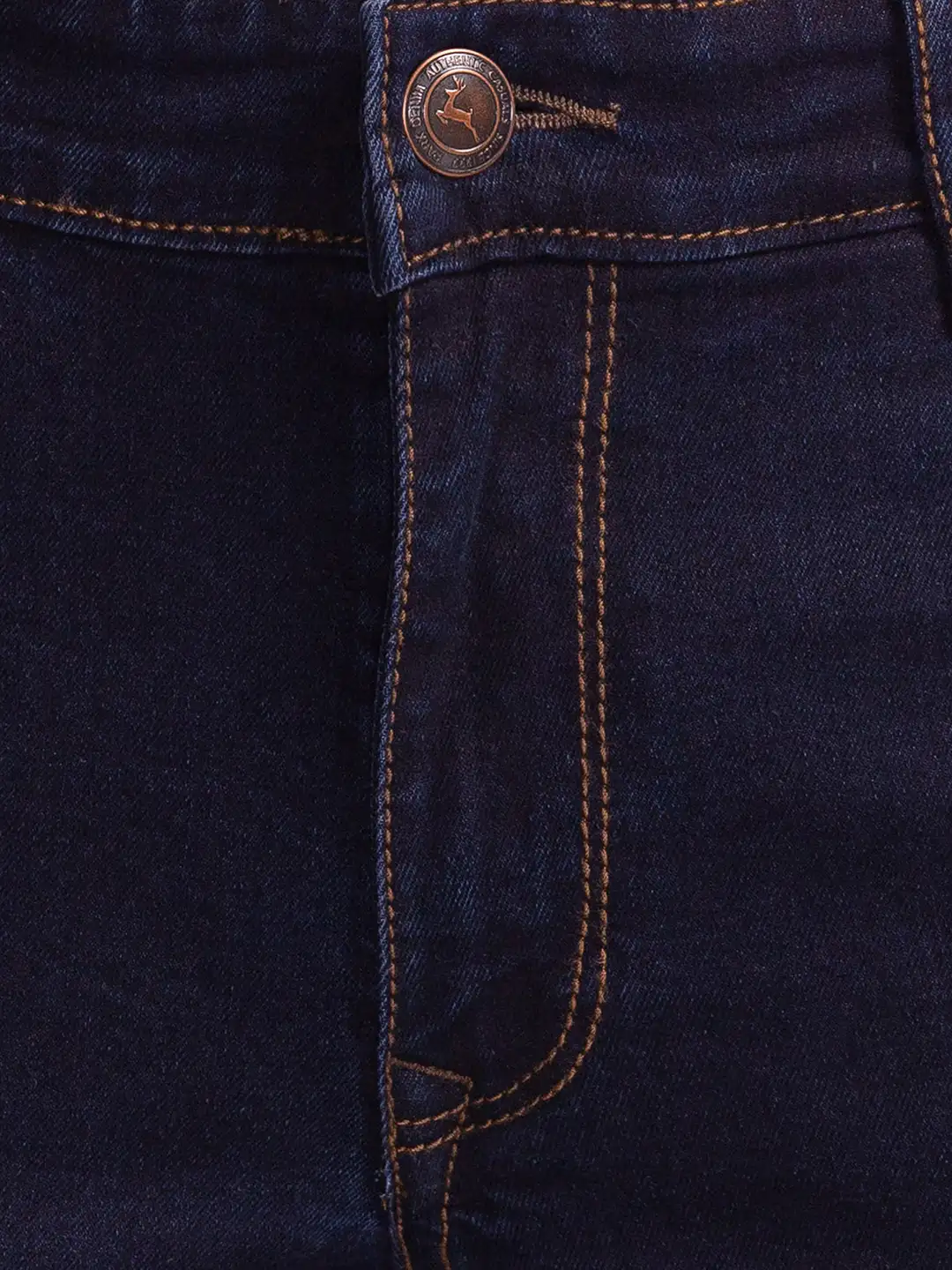 Men Blue Slim Tapered Fit Twill Cotton Blend Jeans - Image 7