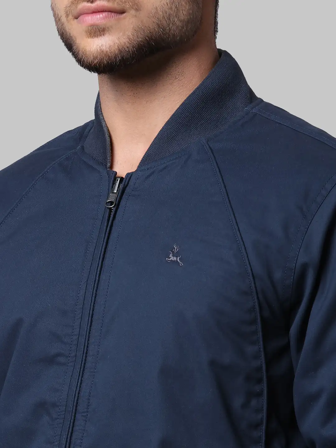 Men Blue Solid Polyester Full Sleeve Jackets - Image 14