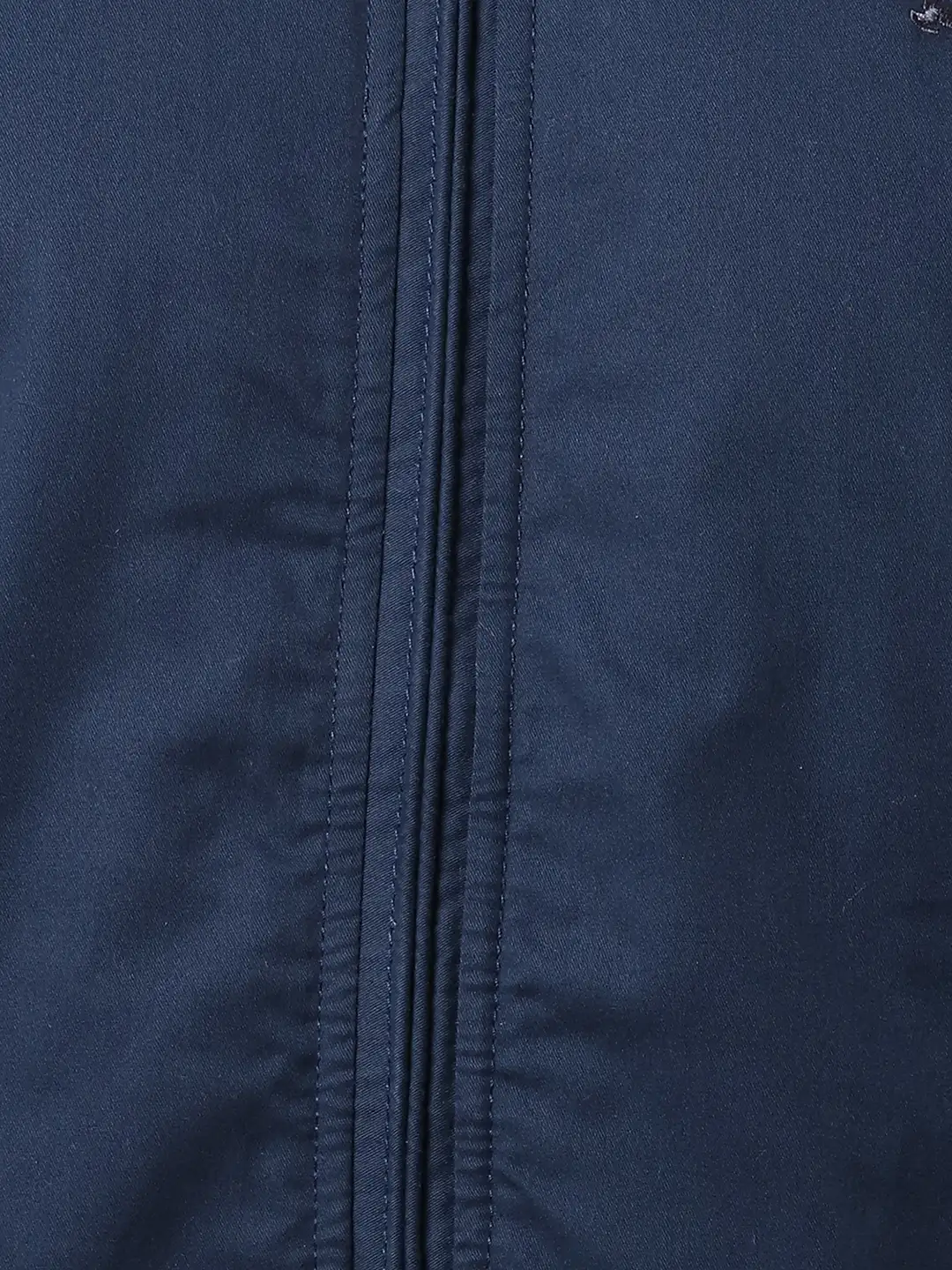 Men Blue Solid Polyester Full Sleeve Jackets - Image 15
