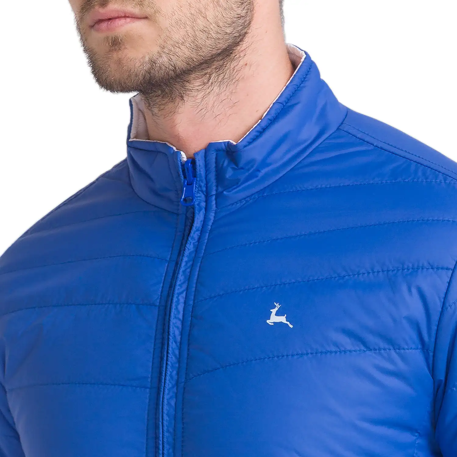 Men Blue Solid Polyester Full Sleeve Outer Wear - Image 6