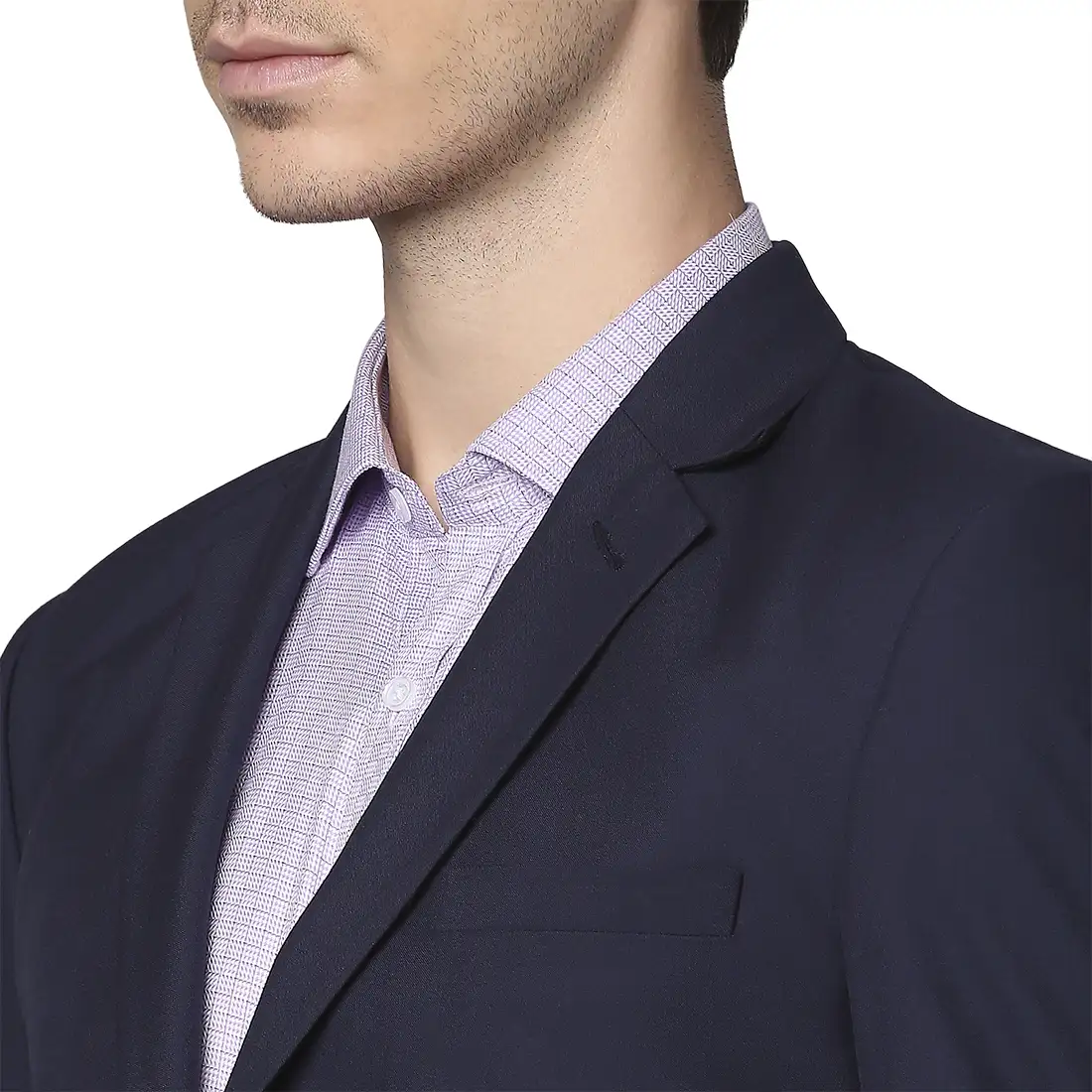 Men Blue Super Slim Fit Solid Polyester Blend Jackets - Image 6