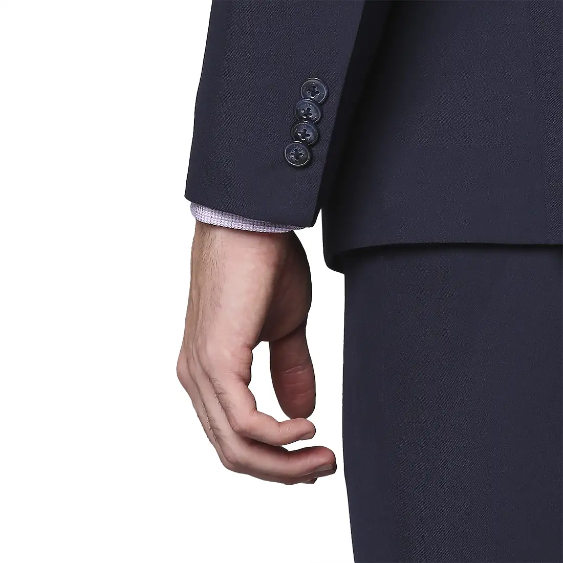 Men Blue Super Slim Fit Solid Polyester Blend Jackets - Image 7