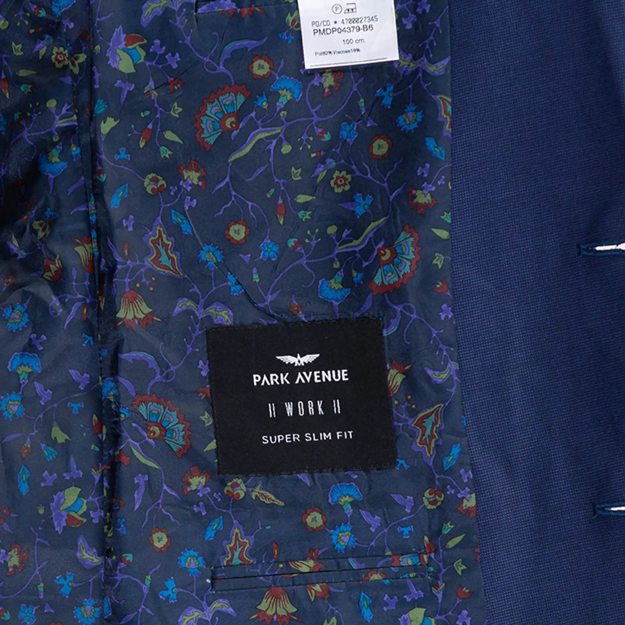 Men Blue Super Slim Fit Solid Polyester Blend Suit - Image 8