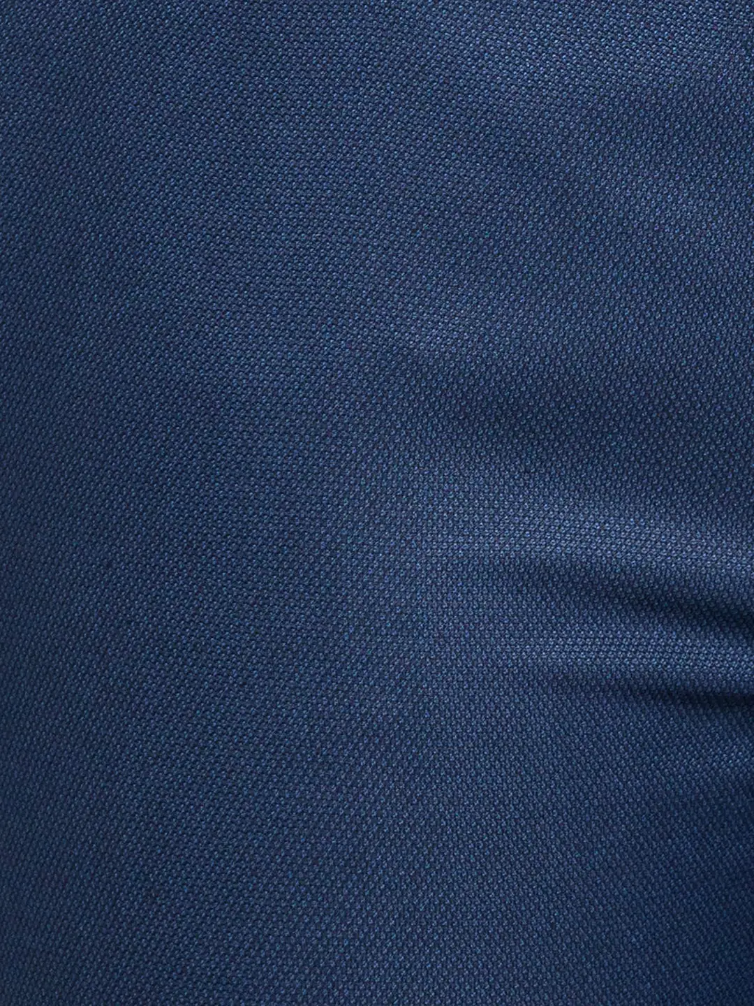 Men Blue Super Slim Fit Structure Polyester Blend Trouser - Image 7